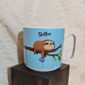 Sloth Coffee Mug with Blue Design